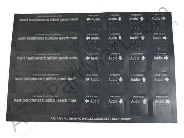 ATM Universal ADA Braille Audio Label Set 5-High